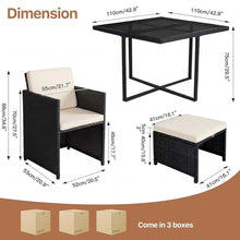 8 Seater Rattan Garden Furniture Cube Set Chairs Table Outdoor Patio Set