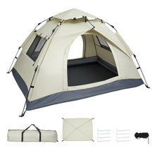 2-3 Persons Instant Auto Up Large Camping Tent Outdoor Shelter Divided Curtain for Separated Room Portable with carrying Bag for All Seasons