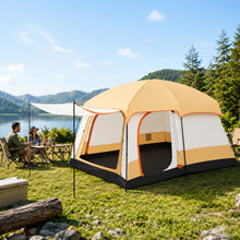 Large 8-12 Person Family Camping Tent 210D Oxford Fabric Lightweight for Outdoor, Hiking, Beach, Festivals, Backpacking & Picnic 2 Room 1 Living Room with Porch, Sun Shelter, 3-4 Season Easy Setup Instant Cabin Tent