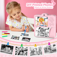 Kids Camera Instant Print - Dual-Lens 1080P HD Video Children Cameras 2.4" Instant Camera for Kids 5 Rolls Photo Paper Christmas Birthday Toys for Girls Boys