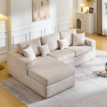 Modular Compressible Sofa with Free Combination, Space-Saving Split Corner Fabric Lazy Sofa, High-Density Foam Anti-Slip Base, Washable Corduroy Fabric, Suitable for Living Room And Apartment, Minimalist Modern Home Furniture