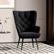 Medieval Modern Style Chairs, Velvet Upholded Armchairs With Metal Legs, Tufted Button Wing Back Side Chairs, High-back Reading Chairs, Comfortable Wide Seats, Suitable For Various Scenarios Such As Bedrooms, Living Roomsdesk Armchairs