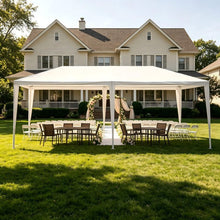 3x6m Party Tent, Outdoor Wedding Canopy Gazebo with Steel Frame | Spacious 200sqft shelter for 20-30 guests, durable steel frame with waterproof PE canopy, easy setup