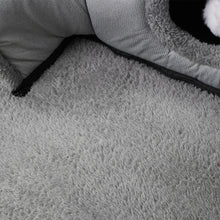 2-in-1 Cat Tunnel, Bed & Playhouse, Soft Fluffy Pet Bed, Cozy Hideout for Small Cats,Rabbits,Guinea Pigs,Hamsters, Anti-Slip Bottom, Zip Detachable for Easy-Clean Design, Durable Pet Toy, M/L Size