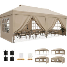 Nordivale 3m X 6m Instant Pop-Up Gazebo with 6 Sidewalls Comes with 4 Weight Bags for Added Stability, Easy to Set Up, Constructed From Durable Materials, Sunshine Protection, Perfect for Gardens, Parties And Seaside 6 Color Options