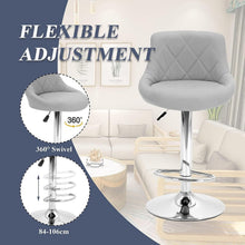 Modern Bar Stools Set Leatherette Exterior Adjustable Lift Chrome Footrest and Base for Breakfast Bar Counter Kitchen and Home Barstools
