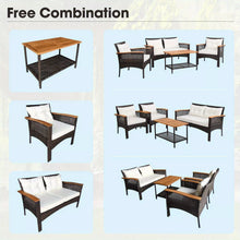 ERGOMASTER 4pcs Outdoor Patio Furniture Set PE Rattan Patio Conversation Set