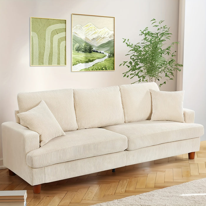 Comfy Corduroy Sofa 3 Seater Modern Couch Love Seat Settee Room Apartment