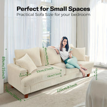 Comfy Corduroy Sofa 3 Seater Modern Couch Love Seat Settee Room Apartment