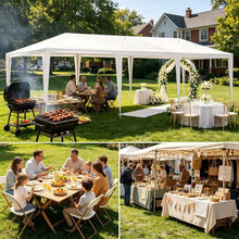 3x6m Party Tent, Outdoor Wedding Canopy Gazebo with Steel Frame | Spacious 200sqft shelter for 20-30 guests, durable steel frame with waterproof PE canopy, easy setup