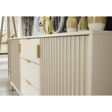 Tide Crest 140cm Modern Sideboard with Gold Accents and Storage
