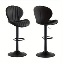 Bar Stools Set of 2, Adjustable Swivel Bar Chairs, Armless Counter Height Bar Stools for Kitchen Counter Dining Room