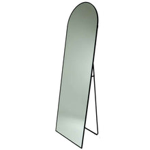 160x50cm Arched Full Length Mirror Black Aluminium Frame Floor Standing Bedroom