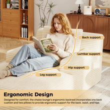 Indoor Lounge Chair with Oversized Design, Memory Sponge Sofa Bed, No Assembly Required, Cloud Like Comfortable Living Room Sofa