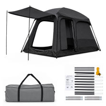 Large 8-12 Person Family Camping Tent 210D Oxford Fabric Lightweight for Outdoor, Hiking, Beach, Festivals, Backpacking & Picnic 2 Room 1 Living Room with Porch, Sun Shelter, 3-4 Season Easy Setup Instant Cabin Tent