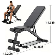 Adjustable Foldable Portable Weight Bench for Home Gym, 226.8KG Flat Incline Decline Workout Bench for Full Body Workout Easy Assembly for Home Gym