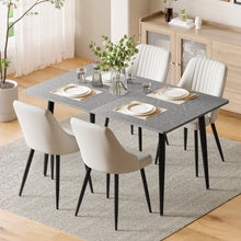 5pcs Dining Table and Chairs Set, 120cm Rectangular Kitchen Table Set with 4 Chairs
