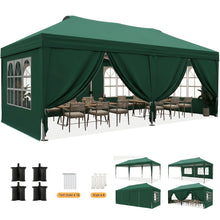 Nordivale 3m X 6m Instant Pop-Up Gazebo with 6 Sidewalls Comes with 4 Weight Bags for Added Stability, Easy to Set Up, Constructed From Durable Materials, Sunshine Protection, Perfect for Gardens, Parties And Seaside 6 Color Options