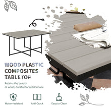10 Seater Rattan Cube Garden Furniture Set, Rattan Dining Set with Cushions, Outdoor Dining Table and Chairs with 6 Armchairs, 4 Stools, Rectangular Wood Grain Plastic Top Table