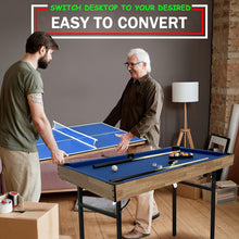 6-In-1 Multi-Game Table Folding Pool Table, Billiards, Hockey, Table Tennis, Bowling, And Shuffleboard with All Additions for Adults