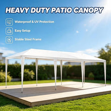 3x6m Party Tent, Outdoor Wedding Canopy Gazebo with Steel Frame | Spacious 200sqft shelter for 20-30 guests, durable steel frame with waterproof PE canopy, easy setup