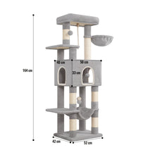 Luxury Tall for cat Tree | Six-Tier Climbing Structure, Spacious Viewing Platform + Sun-Proof for cat Bed, Durable Scratch Bars, All-Around Leisure And Play Castle For Cats