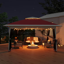 Portable Gazebo - 3.96X3.96meter Canopy Featuring Mosquito Netting & Dual Roof, Height Adjustable Pop Up Shelter, Easy Assembly, Uv-Resistant Canopy for Patio, Backyard, Garden, Events, Weddings, Outdoor Dining, And Patios