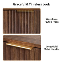 1-Drawer Bedroom Nightstand with Tall Legs, Slatted Particleboard & MDF Bedside Table with Melamine & Vacuum-Formed Finish, 2 Sizes 48×38×60cm/40×30×55cm, 1/2 -Pcs Options, Oak/Walnut Wood Grain for Bedroom