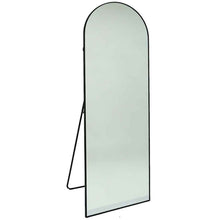 160x50cm Arched Full Length Mirror Black Aluminium Frame Floor Standing Bedroom