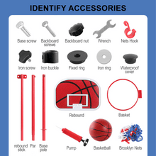 Portable Adjustable Shooting Frame, Kids Youth Sports Basketball Stand Adjustable Height 105-179CM Basketball Goal Toy for Outdoor Backyard Sports Game Play
