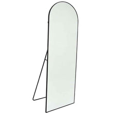 160x50cm Arched Full Length Mirror Black Aluminium Frame Floor Standing Bedroom
