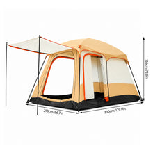 Large 8-12 Person Family Camping Tent 210D Oxford Fabric Lightweight for Outdoor, Hiking, Beach, Festivals, Backpacking & Picnic 2 Room 1 Living Room with Porch, Sun Shelter, 3-4 Season Easy Setup Instant Cabin Tent