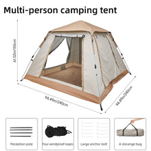 Portable Automatic Pop-Up Camping Tent – Easy Set Up with 3x2.7m Awning, Folding Canopy Tent for Hiking & Outdoor Activities