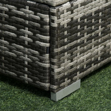 Outsunny 6 PC Sofa Coffee Table Set Sectional Wicker Weave Furniture for Garden Outdoor Conservatory w/ Pillow Cushion