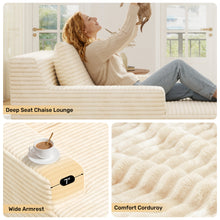 Indoor Lounge Chair with Oversized Design, Memory Sponge Sofa Bed, No Assembly Required, Cloud Like Comfortable Living Room Sofa