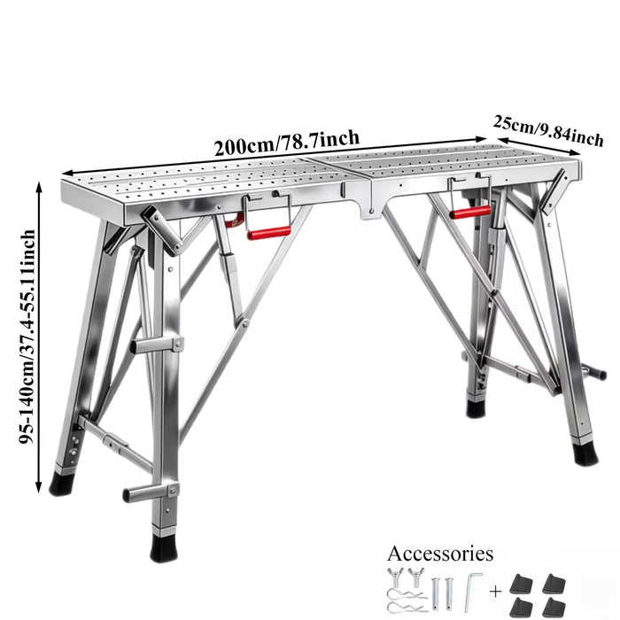 Workbench, Household Tool, Auxiliary Tool for Homework, Sturdy And Practical, with Anti-slip Design, Suitable for Areas Such As Living Room, Kitchen, And Workshop, Metal Workbench