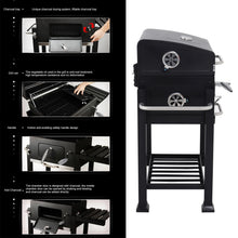 1PC Black Outdoor Terrace Grill – Commercial Cart Grill & Portable BBQ, Perfect for Outdoor Barbecue & Camping Gatherings, Size 113x45x100cm