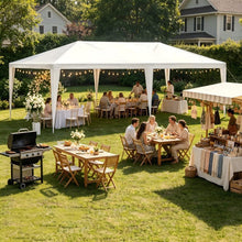 3x6m Party Tent, Outdoor Wedding Canopy Gazebo with Steel Frame | Spacious 200sqft shelter for 20-30 guests, durable steel frame with waterproof PE canopy, easy setup
