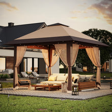 Portable Gazebo - 3.96X3.96meter Canopy Featuring Mosquito Netting & Dual Roof, Height Adjustable Pop Up Shelter, Easy Assembly, Uv-Resistant Canopy for Patio, Backyard, Garden, Events, Weddings, Outdoor Dining, And Patios