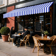 Retractable Patio Awning Measuring 350.01 X 119.38 cm, Featuring a Manual Crank Handle, Designed As a Sunshade Shelter for Outdoor Patios. This Canopy Can Be Adjusted in Height from 78.7 to 299.97 cm, Suitable for Patios, Balconies, Or Yards