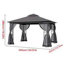 High Quality Outdoor Camping Tent Leisure Dining Shade Gazebo Party Tent with Metal Frame and Polyester Canopy Outdoor Garden Gazebo for Swimming Pool Garden Lawn Patio and Deck