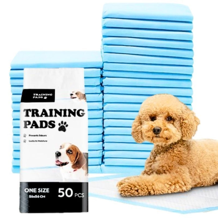 50/100pcss Puppy Pads Training Mats Single Use a Small Toilet Pad Mats Super Absorbent Disposable Anti Slip Pad for Dog Cat Litter Pets 56x56cm Light Blue 50pcs (Pack of 1) or 100pcss (Pack of 2)