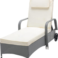3 Pieces Rattan Sun Lounger Bed Recliner Outdoor Garden Chair & Side Table Set