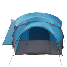 Chelsea Family Tent with Rainfly, Water-resistant Tunnel, 10-Person, Blue, Material: 185T Polyester with PU Coating, Frame Material: Fiberglass, Steel, Overall Dimensions: 580 x 307 x 208 cm (L x W x H), Floor Size: 580 x 307 cm (L x W), Floor Area: 16.67
