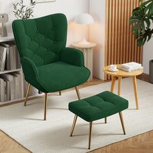 Medieval Modern Style Chairs, Velvet Upholded Armchairs With Metal Legs, Tufted Button Wing Back Side Chairs, High-back Reading Chairs, Comfortable Wide Seats, Suitable For Various Scenarios Such As Bedrooms, Living Roomsdesk Armchairs