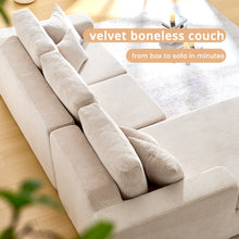 Modular Compressible Sofa with Free Combination, Space-Saving Split Corner Fabric Lazy Sofa, High-Density Foam Anti-Slip Base, Washable Corduroy Fabric, Suitable for Living Room And Apartment, Minimalist Modern Home Furniture