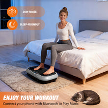 Vibrating Plate Exercise Machine with 149.69KG Max Weight Load, 10 Preset Workout Modes And 200 Adjustable Speeds, Includes Resistance Bands & Yoga Straps for Full Body Burning, Home Body Shaping Fitness Equipment