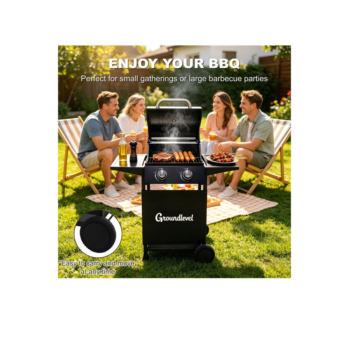 Compact Family Outdoor Cooking Station BBQ