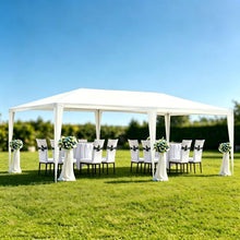 3x6m Party Tent, Outdoor Wedding Canopy Gazebo with Steel Frame | Spacious 200sqft shelter for 20-30 guests, durable steel frame with waterproof PE canopy, easy setup