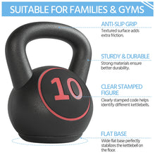 Costoffs 3pcs Kettlebell Weight Set HDPE Kettle Bell Weight Lifting Training with Storage Rack, 5/10/15lb Weights for Home Workout Gym Exercise Fitness Strength Training
